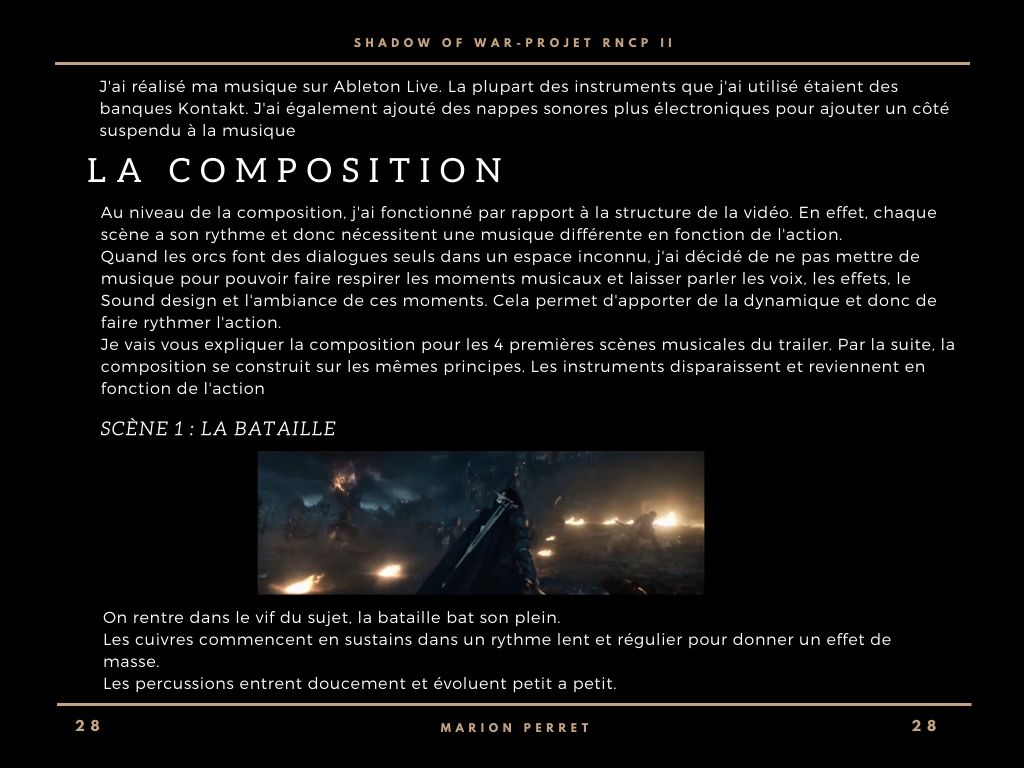 Respect de la scène pour le rythme musical du design audio